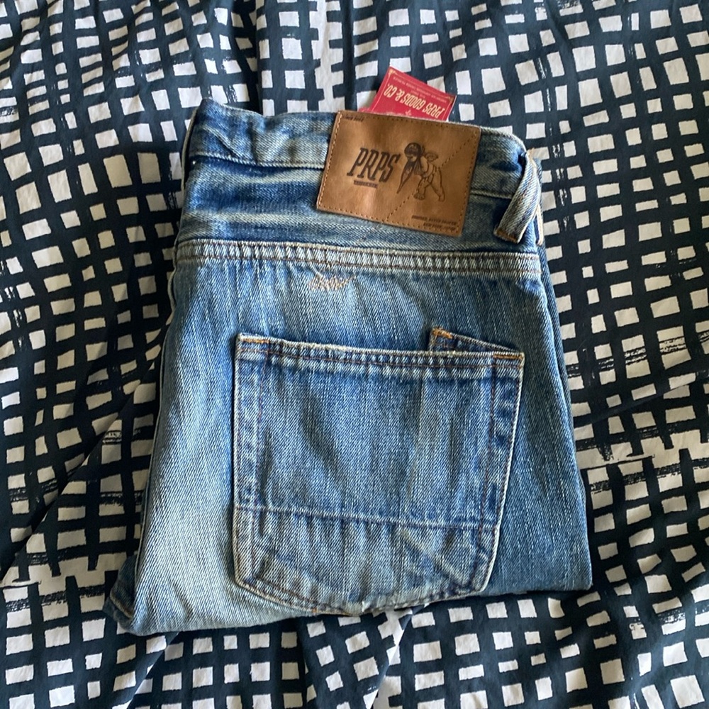 NWT PRPS Rambler Selvedge Skinny jeans distressed men’s size 34 button fly pants